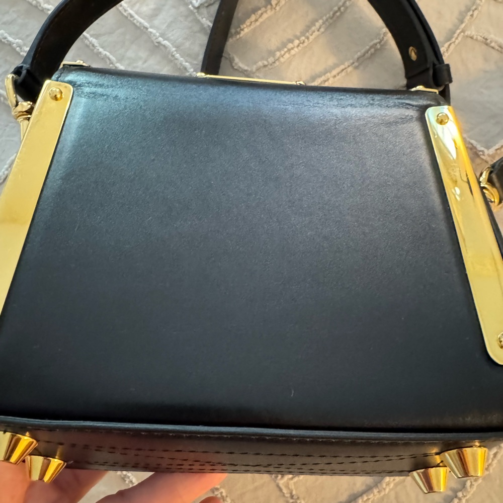 Alexander McQueen Black Crossbody with Gold Details - Picture 12 of 16